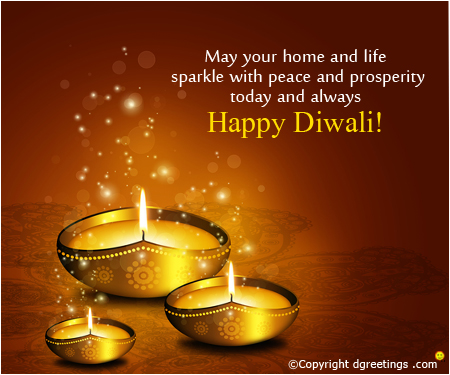 diwali greetings 3 lamps